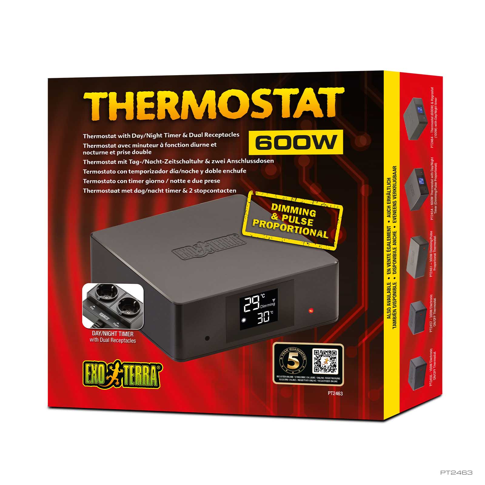 Thermostat 600W Dual Receptacles